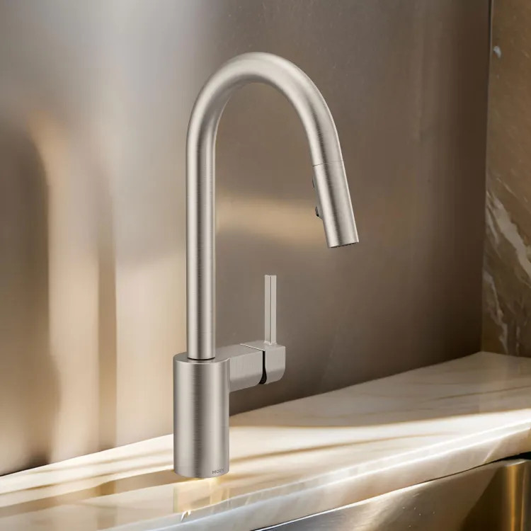 Moen Align Single Handle High-Arc Puill-Down Kitchen Faucet, Spot Resist Stainless - 7565SRS