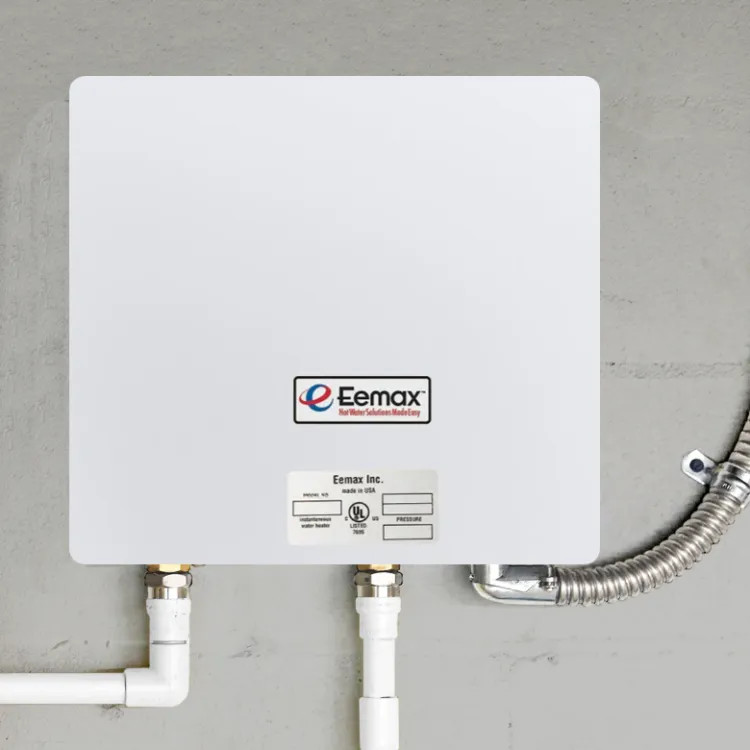 EEMax Series 3 Whole House Electric Tankless White Hot Water Heater, Enameled Steel, 28.5kW, 240v, 4 GPM - EX280T2T