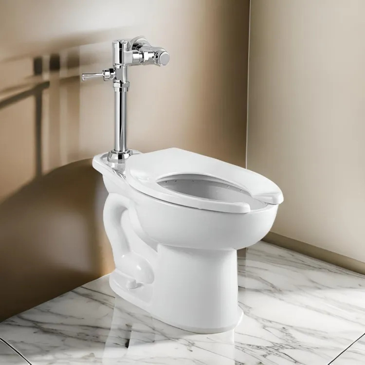 American Standard Madera Elongated Toilet System with EverClean and Manual PistonFlush Valve, ADA Certified, 1.1 GPF, White - 2854111.020