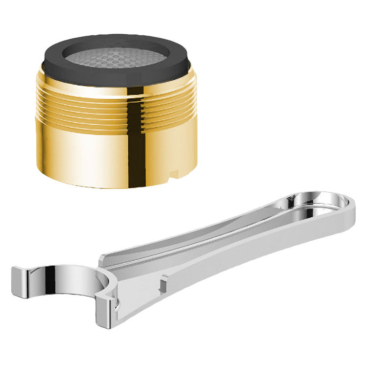 Danze DA613074NPBV Polished Brass Part Aerator Kits, 1.0Gpm, Spray,Jr,Male