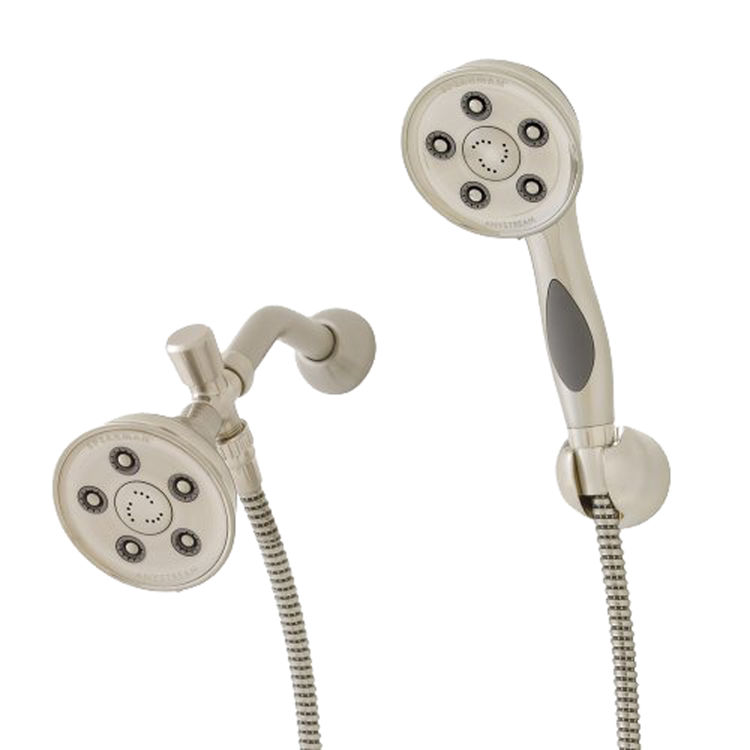Speakman Caspian Anystream Shower Combination with 60in Metal Hose and Mounting Bracket, 2.5 GPM, Brushed Nickel - VS-113014-BN
