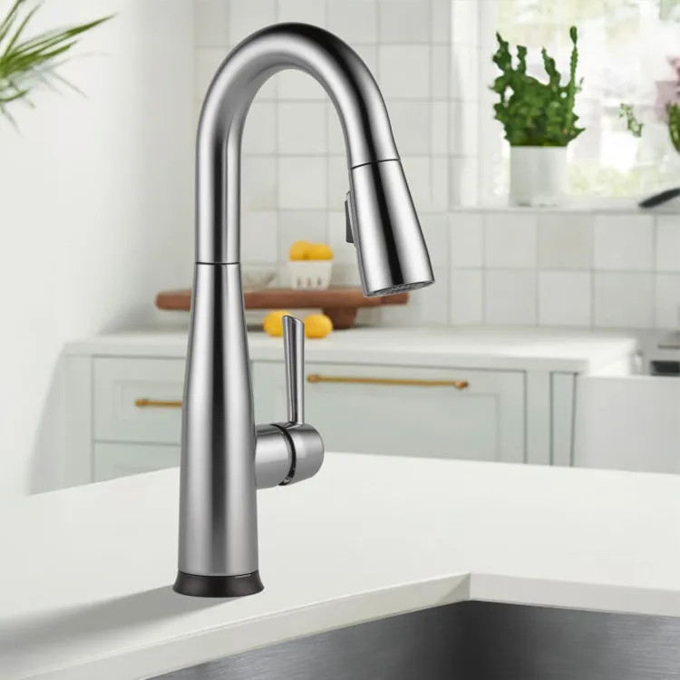 Delta Essa Touch2O Single Handle Pull-Down Bar/Prep Faucet, Arctic Stainless - 9913T-AR-DST