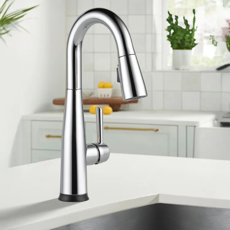 Delta Essa Touch2O Single Handle Pull-Down Bar/Prep Faucet, Chrome - 9913T-DST