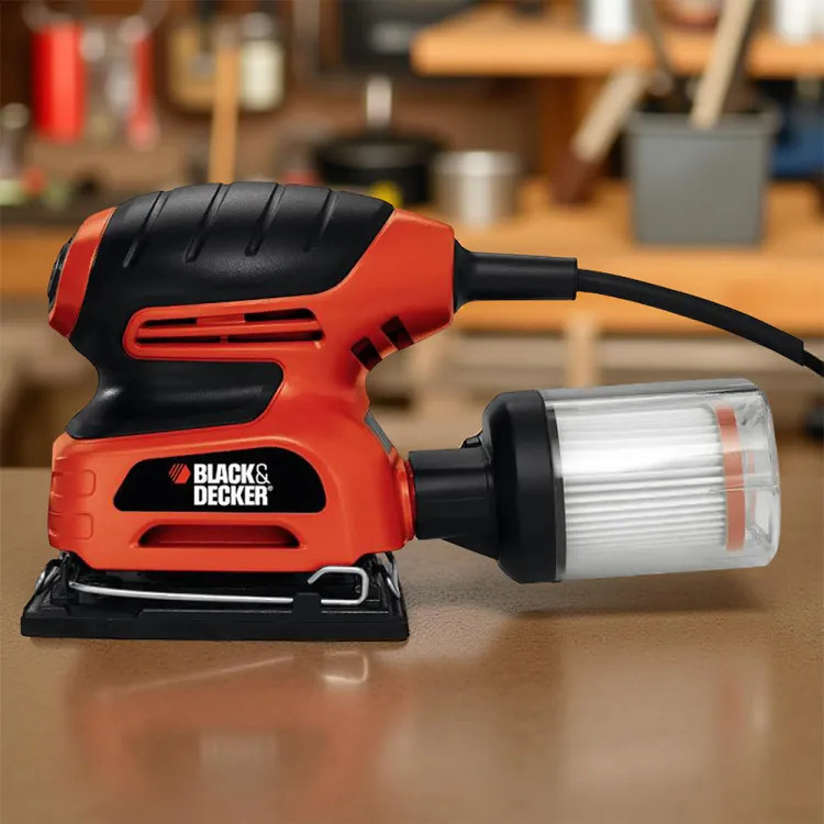 Black & Decker 1/4 Sheet Multi-Purpose Corded Sander with Filtered Duct Collection, 2 Amps - QS900
