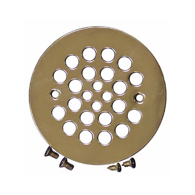 Jones Stephens D41102 Polished Brass 4-1/4" Round Shower Strainer