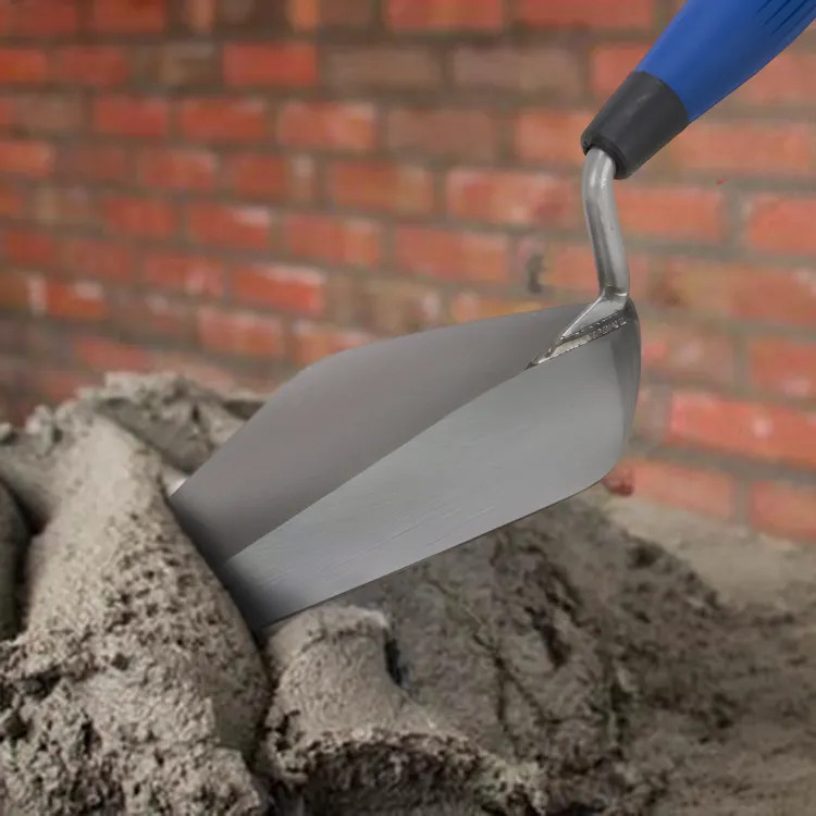 Vulcan 10" x 4.875" Brick Trowel with HCS Blade and Ergonomic Plastic Handle - 36610