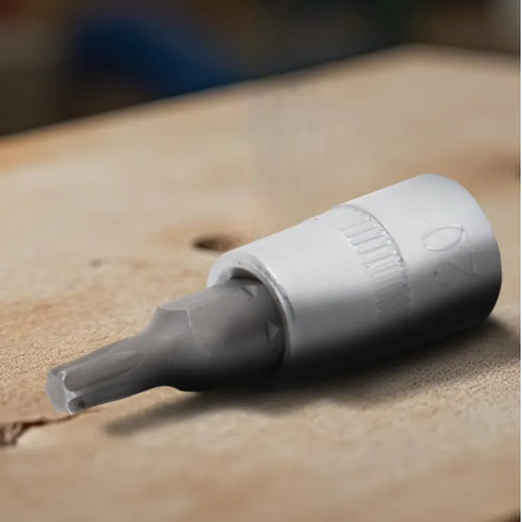 Vulcan Star Bit Socket, 1/4" Drive, 1-1/2" OAL, T20 Tip, Chrome Vanadium Steel, Silver - 55050028SD