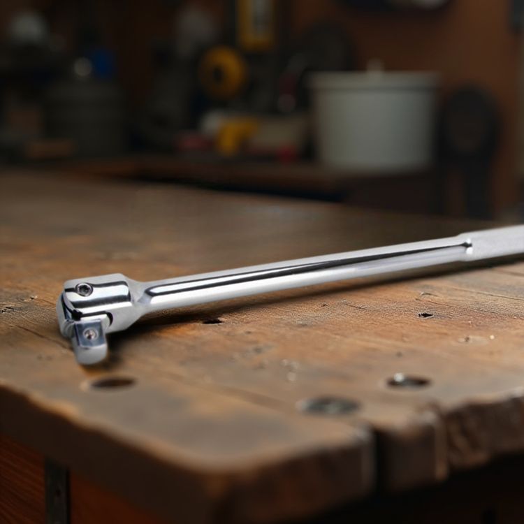 Vulcan Flexible Ratchet Handle, 19" OAL, 3/4" Drive, Chrome Vanadium Steel, Silver - FH6019