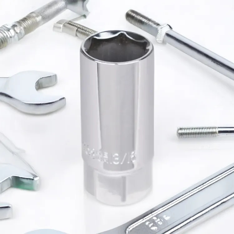 Vulcan 13/16" 6-Point Spark Plug Socket with 3/8" Drive Size, Chrome Vanadium Steel - MT6497317