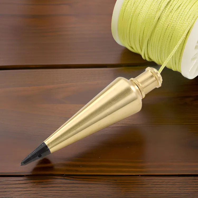 Stanley 47-973 Plumb Bob, 8 oz, Solid Brass/Hardened Steel Tip, Polished Lacquer