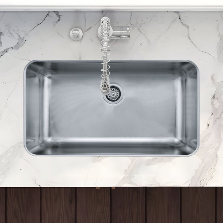 Franke Grande 33" x 19" Undermount Single-Bowl Kitchen Sink, Stainless Steel, Silk - GDX11031 (122.0260.555)