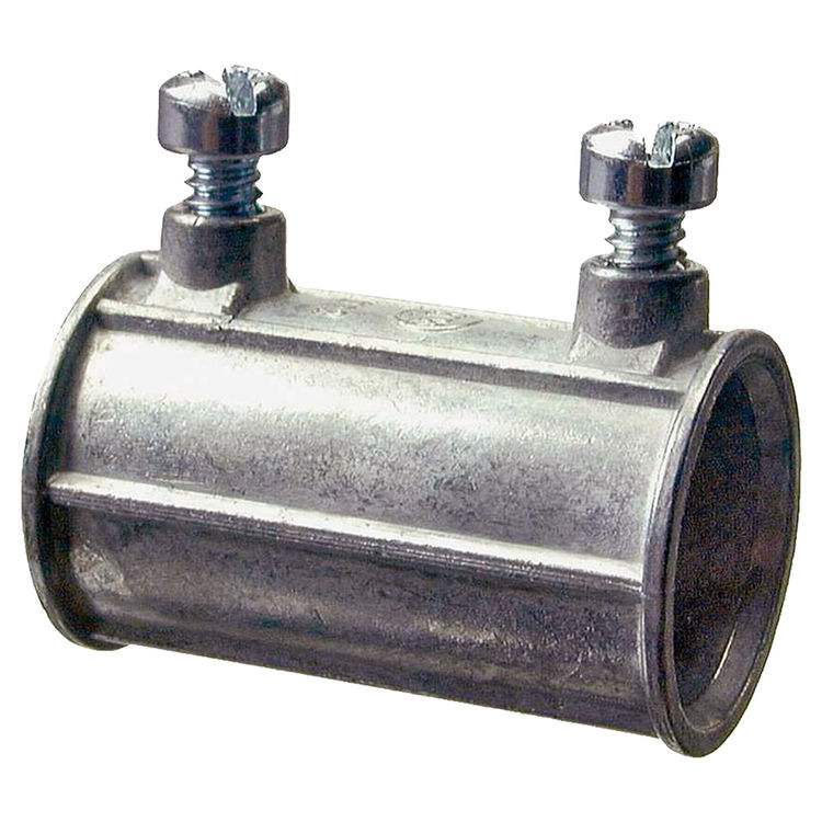 Halex 12215 Concrete Tight Set Screw Coupling, 1-1/2 in EMT, Die Cast Zinc