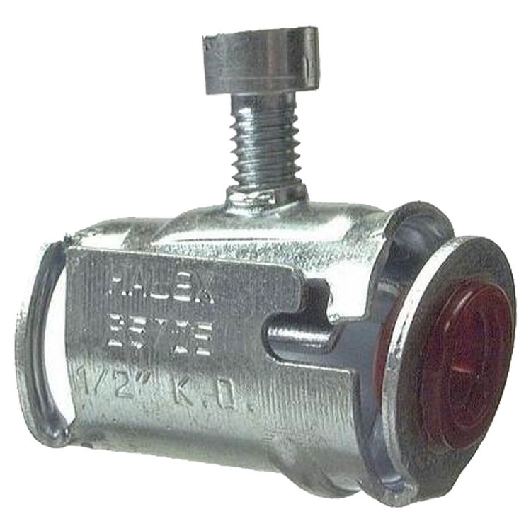 Halex 26571 Flexible MC Snap-In Connector, 3/8 in, Steel