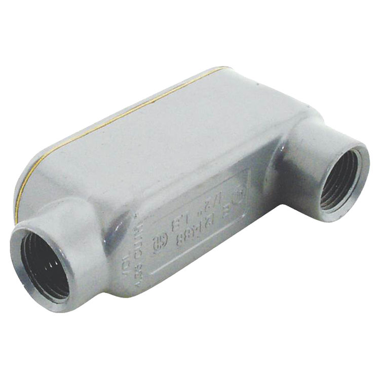 Halex 58605 Rigid Threaded Conduit Body with Cover and Gasket, 1/2 in, LB, Aluminum