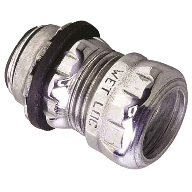 Halex 62512 Concrete Tight Rain Tight Compression Connector, 1-1/4 in EMT, Steel