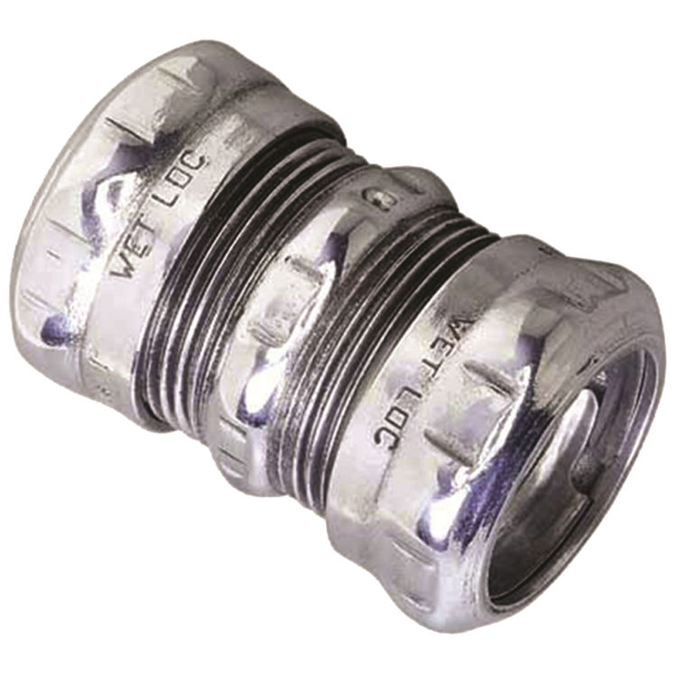 Halex 62605B Concrete Tight Rain Tight Compression Connector, 1/2 in EMT, Steel
