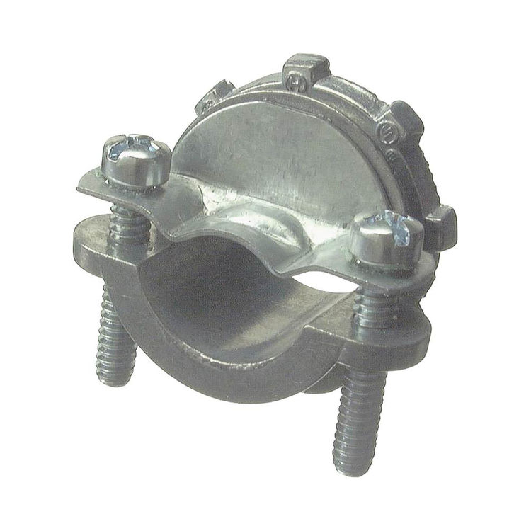 Halex 90513 Twin Screw Clamp Connector, 1 in, Zinc