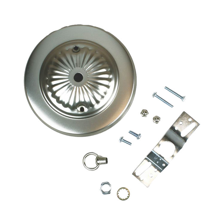 Jandorf 60216 Ceiling Canopy Kit, 7/16 in Center Hole, For Use With Outlet Box and Hang Ceiling Fixture