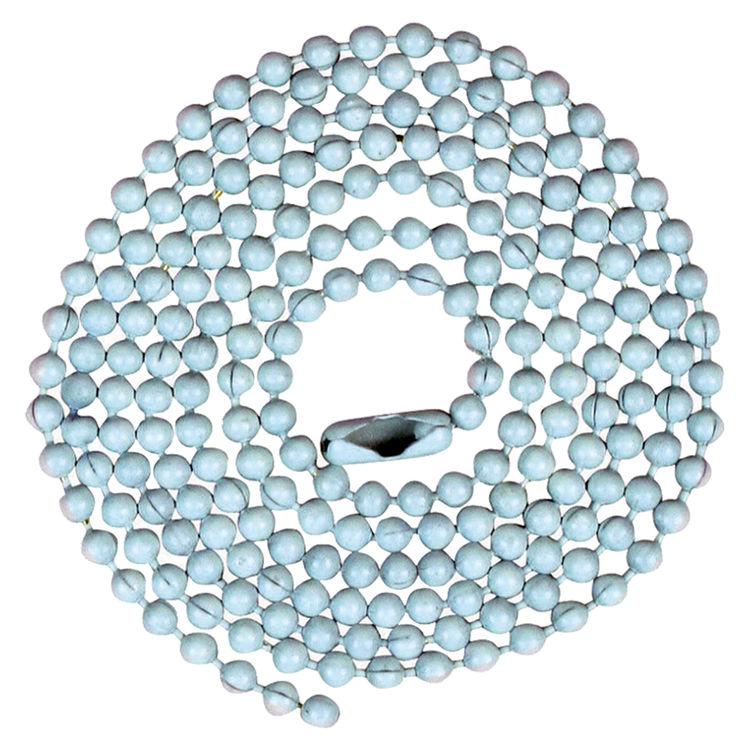 Jandorf 60373 Beaded Chain With NO 6 Connector, 3 ft L, White