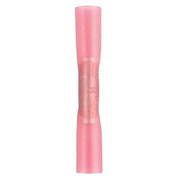 Jandorf 60928 Heat Shrink Butt Splice Terminal, 22 - 18 AWG, Tin Plated Copper, Red