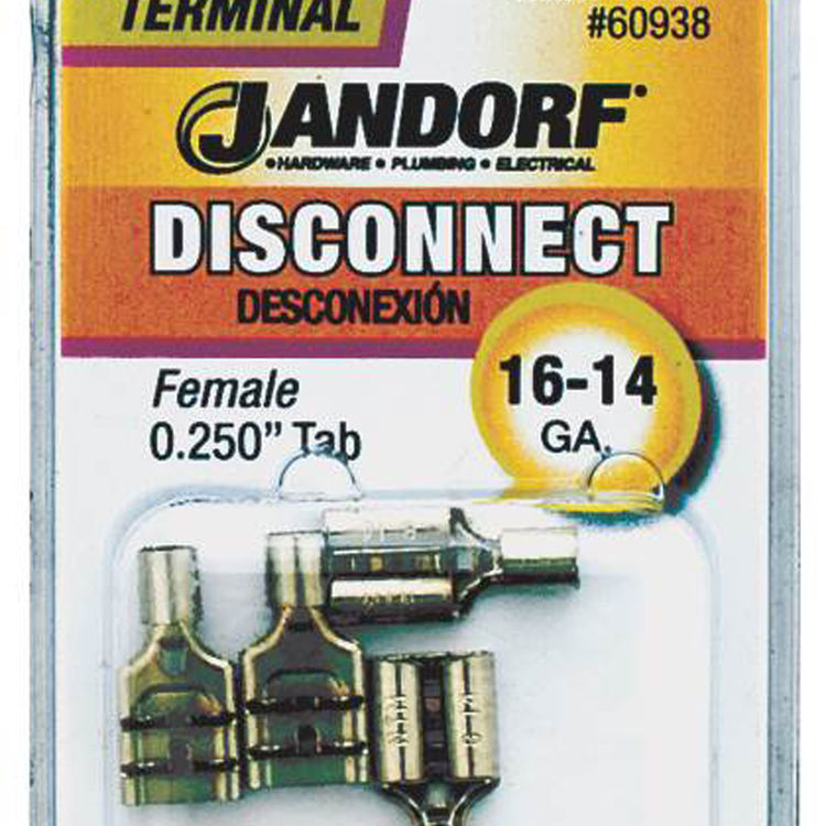 Jandorf 60938 High Temperature Disconnect Terminal, 16 - 14 AWG, Non-Insulated