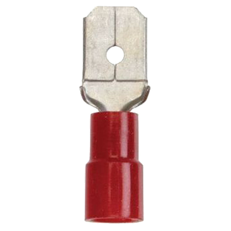 Jandorf 60948 Disconnect Terminal, 22 - 18 AWG, Insulated, Tin Plated Copper, Red