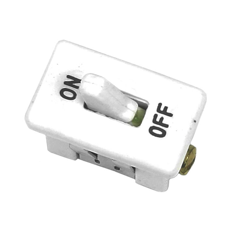Jandorf 61018 Snap-In Toggle Switch, 125 V, 10 A, 1 P, White