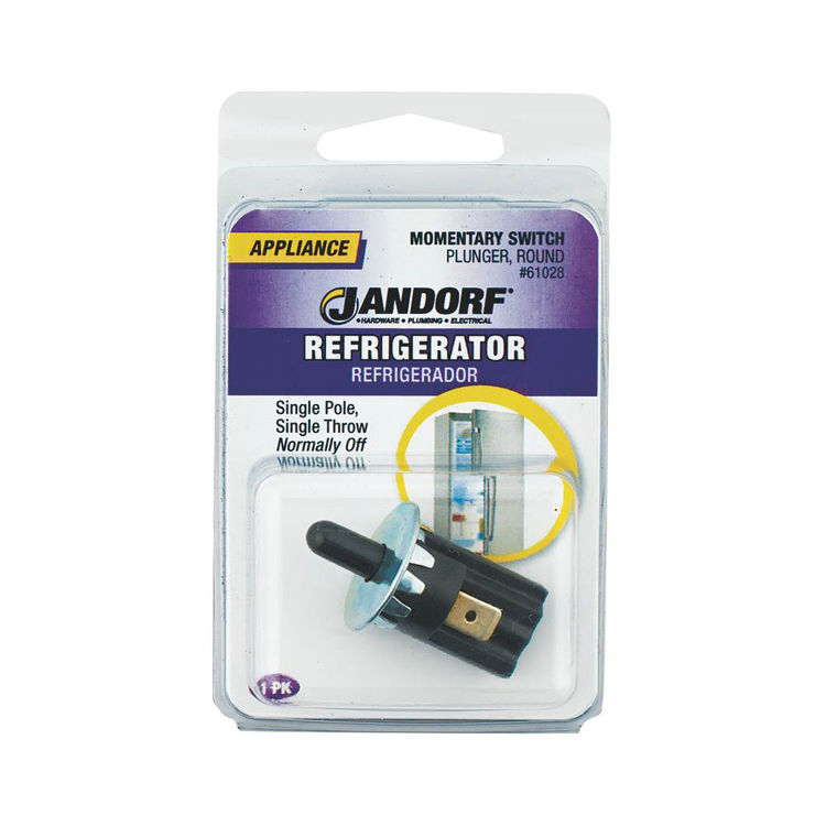 Jandorf 61028 Plunger Single Circuit Push Button Switch, 125 V, 2 A, 1 P