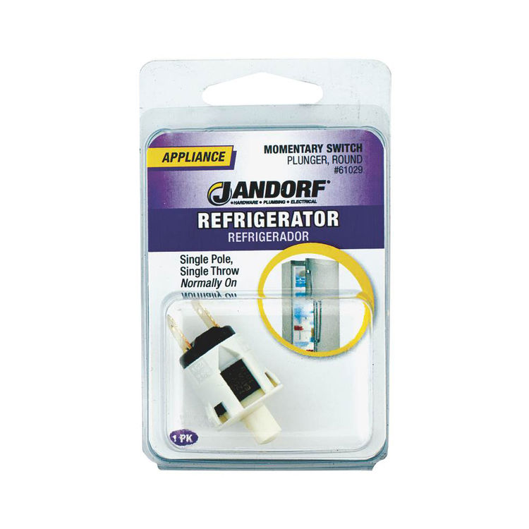 Jandorf 61029 Plunger Single Circuit Push Button Switch, 125 V, 0.75 A, 1 P