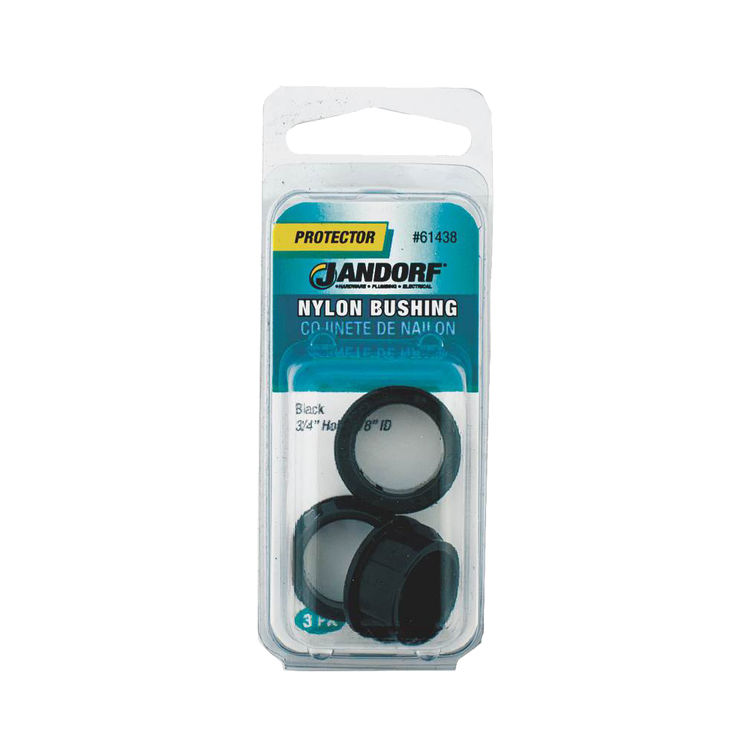 Jandorf 61438 Insulated Conduit Bushing, 3/4 X 5/8 in, Nylon