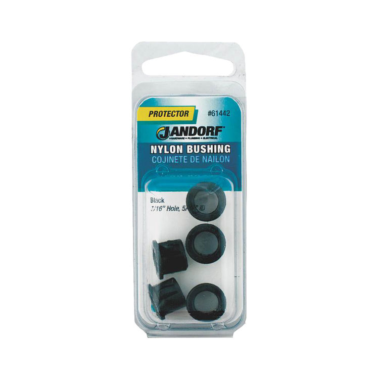 Jandorf 61442 Insulated Conduit Bushing, 7/16 X 5/16 in, Nylon