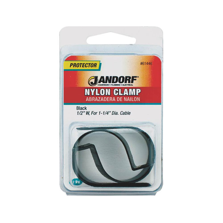 Jandorf 61446 Cable Clamp, Nylon, Black