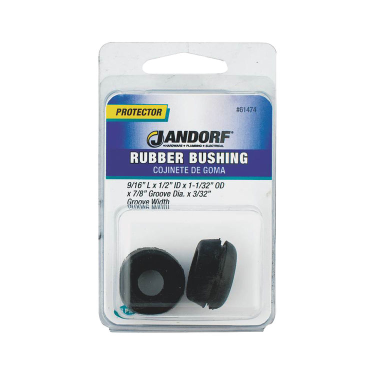 Jandorf 61474 Insulated Conduit Bushing, 1/2 X 1-1/32 in, Rubber