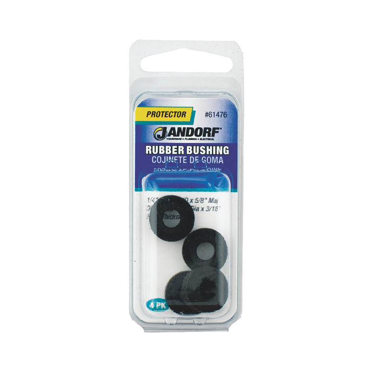 Jandorf 61476 Insulated Conduit Bushing, 1/4 in, Rubber