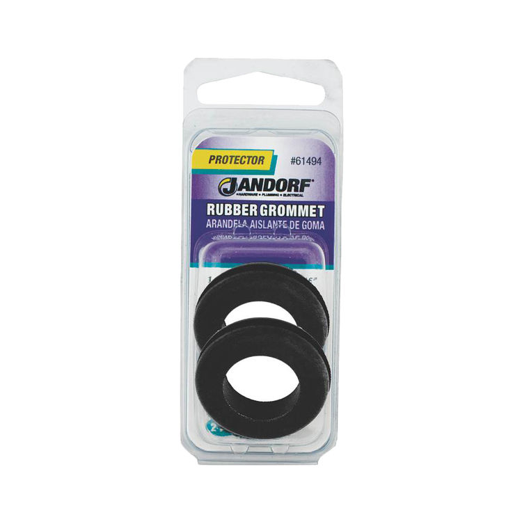 Jandorf 61494 Grommet, 3/4 in ID x 1-9/32 in OD x 5/16 in T, Rubber, Black