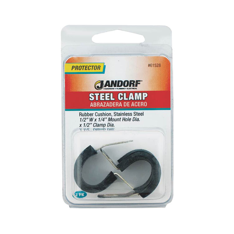 Jandorf 61528 Cushion Clamp, Stainless Steel, Black