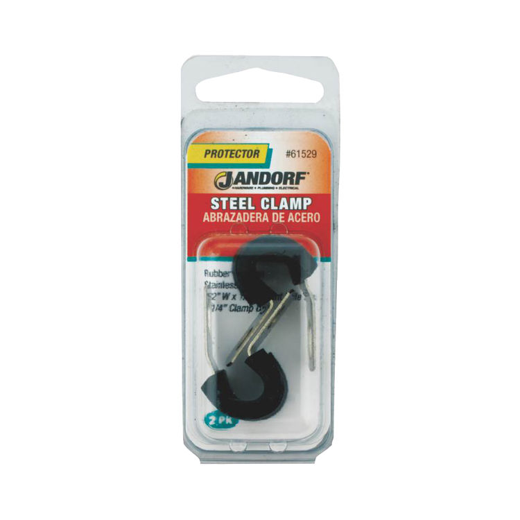 Jandorf 61529 Cushion Clamp, Stainless Steel, Black