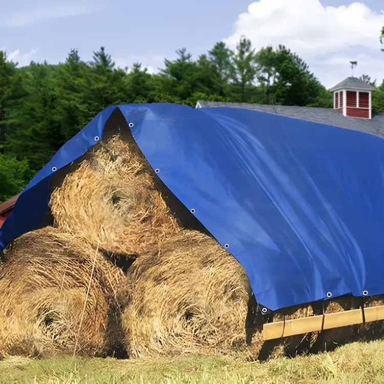 ProSource 60' x 40' Multi-Purpose Tarpaulin with Aluminum Grommet, UV/Tear-Resistant, Polyethylene - T4060BB90 
