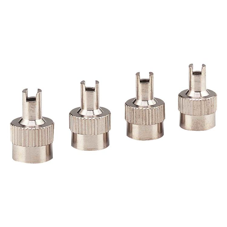 Monkey Grip Tru-Flate M8836 Heavy Duty Slotted Tire Valve Cap, Brass, Chrome Plated