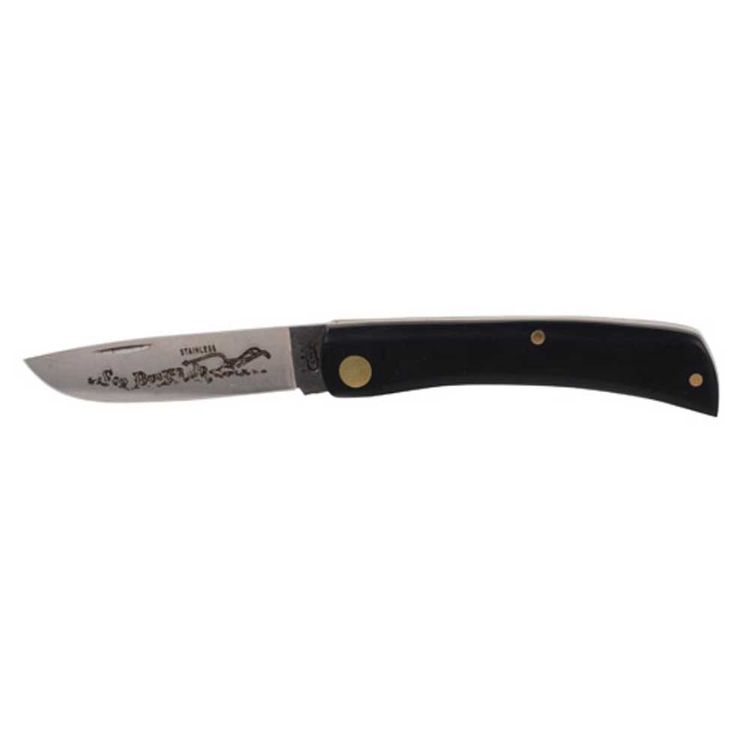 Case Junior Folding Pocket Knife, 3-7/8 in Blade, 6-1/2 in Opened, 3-5/8 in Closed L, Black