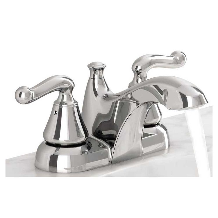 American Standard Winthrop Two-Handle Centerset Chrome Bathroom Faucet with Speed Connect Drain, 1.5 GPM, Lever Handles - 9046.200.002