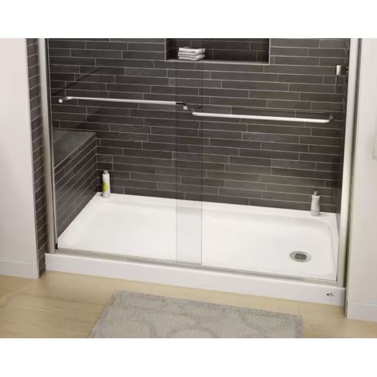 Bootz 010-1101-00 White ShowerCAST Plus Shower Base, Right Hand Drain