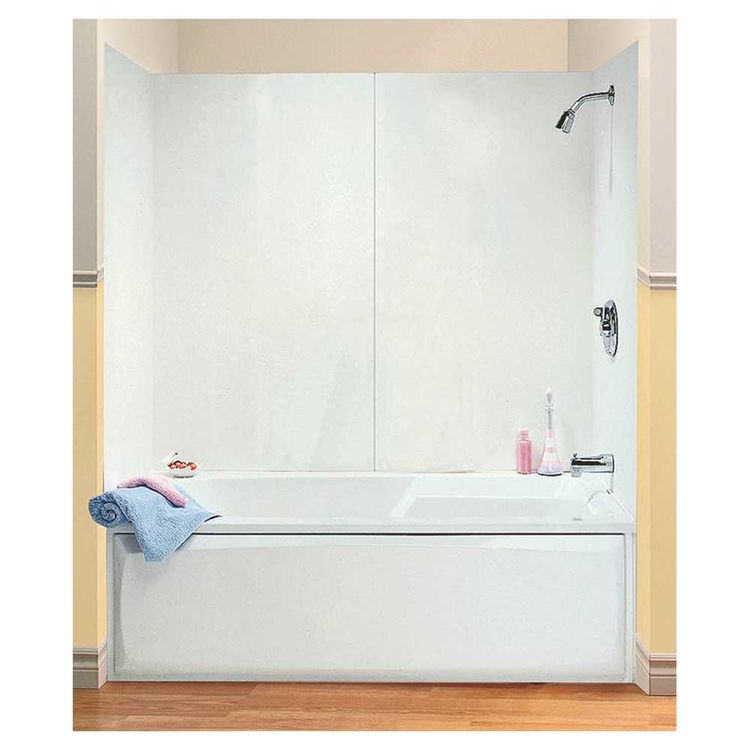 Maax 101588-000-129 4-Piece Bathtub Wall Kit, 48 - 60 in L X 30 in W X 54 in H, Polystyrene