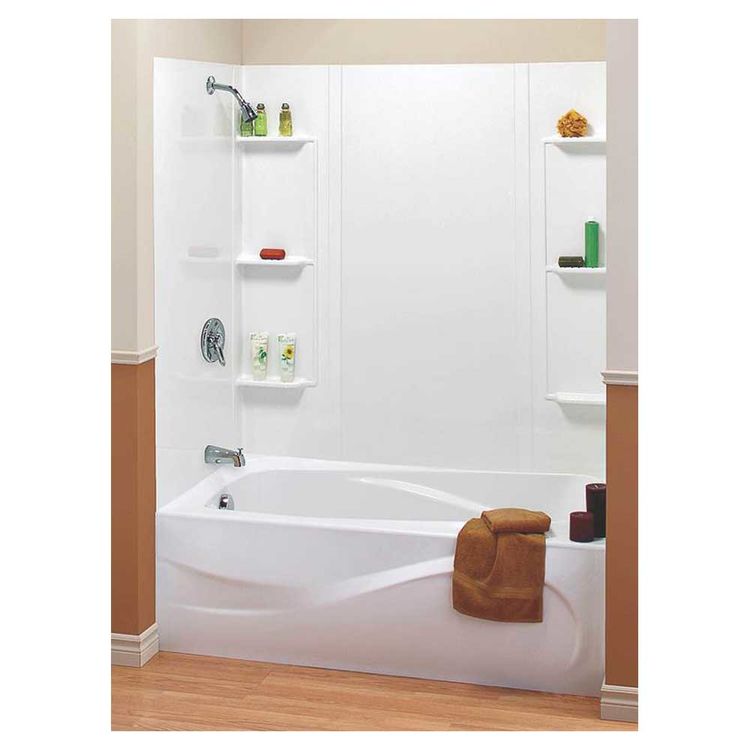 Maax 101604-000-129 5-Piece Bathtub Wall Kit, 48 - 60 in L X 31 in W X 59 in H, Polystyrene