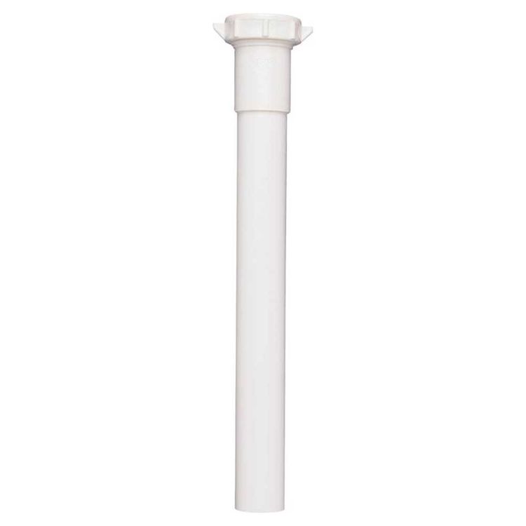 Plumb Pak PP42-8W Extension Tube, 1-1/4 in Dia X 8 in L, Slip Joint, Plastic, White