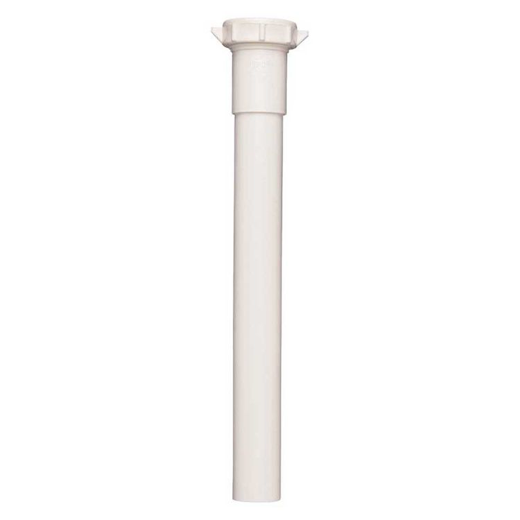 Plumb Pak PP944W Extension Tube, 1-1/4 in Dia X 6 in L, Slip Joint, Plastic, White