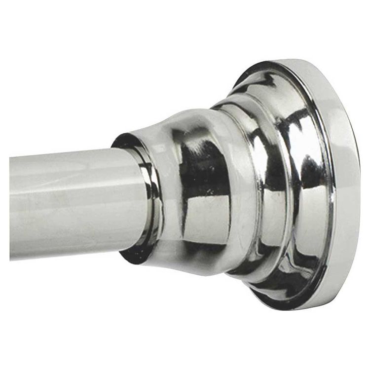 Zenith 661SSSB Straight Shower Curtain Rod, 72 in L, Steel