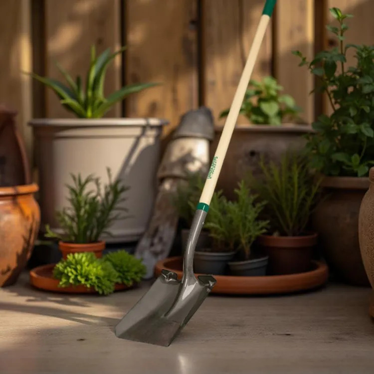 Landscapers Select Square-Point Shovel with 48" Hardwood Handle and Open-Back Steel Blade - 33270