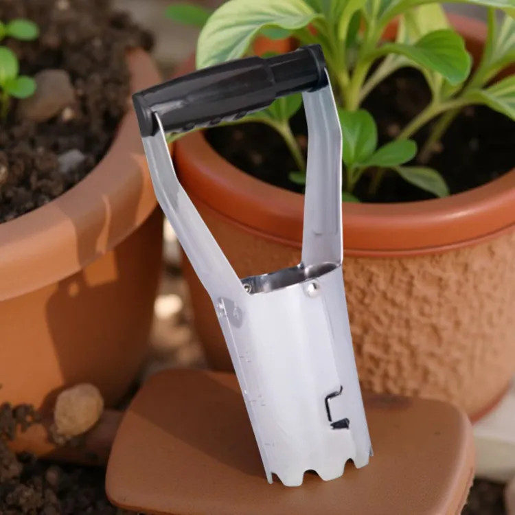 Landscapers Select 9" Steel Bulb Planter with Adjustable Plastic Handle - GT8801