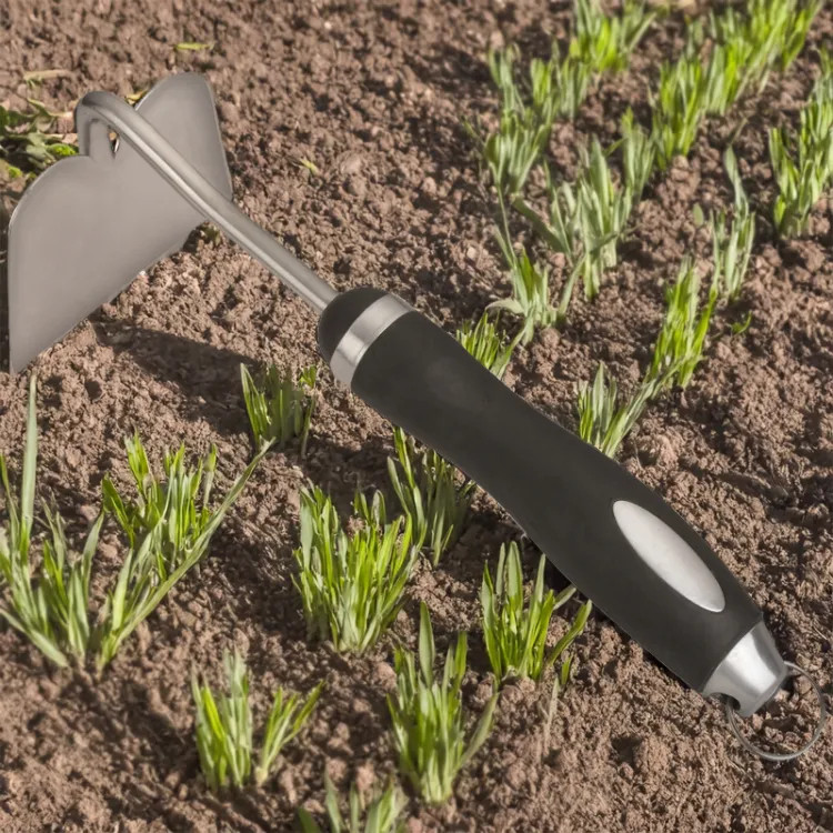 Landscapers Select 10" Stainless Steel Hoe with Cushion-Grip Handle, Black - GT930IS